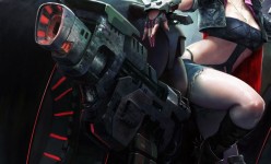 Sci-Fi Art: Eva & Her Gunbike