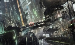 Sci-Fi Art: Bus Station 